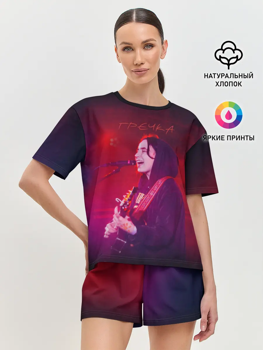 Женская пижама с шортами / Гречка