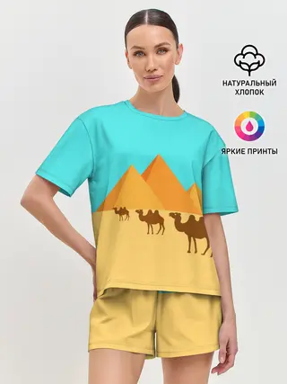 Женская пижама с шортами / Пирамиды Египта