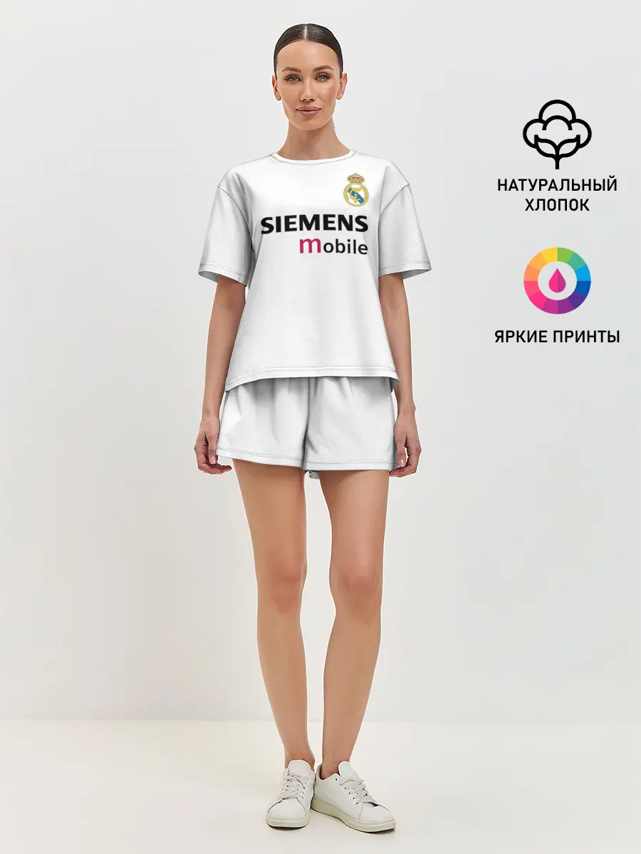 Женская пижама с шортами / Зидан Реал Ретро