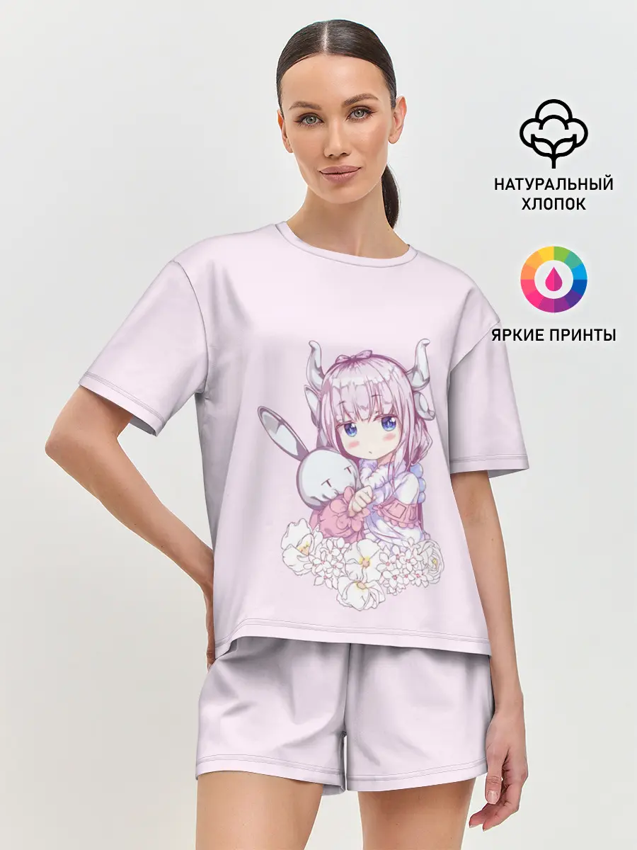 Женская пижама с шортами / Дракон-Горничная Кобаяши