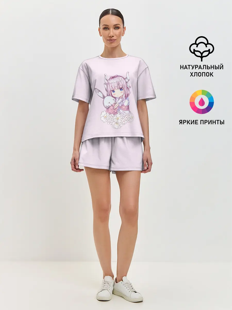 Женская пижама с шортами / Дракон-Горничная Кобаяши