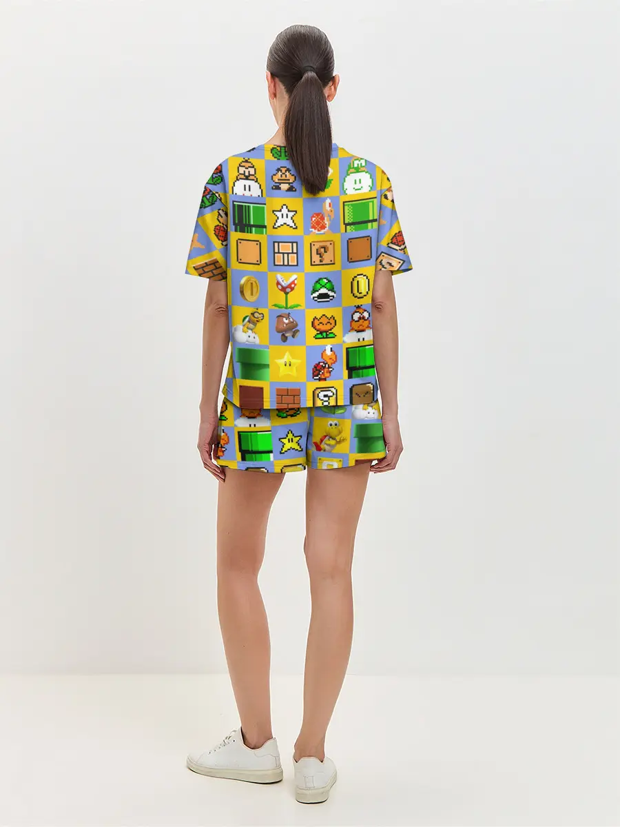 Женская пижама с шортами / Super Mario Pop art