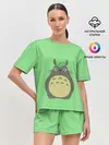 Женская пижама с шортами / Тоторо под листочком