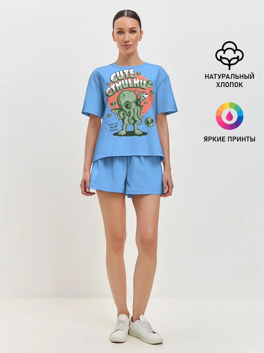 Женская пижама с шортами / Ктулху