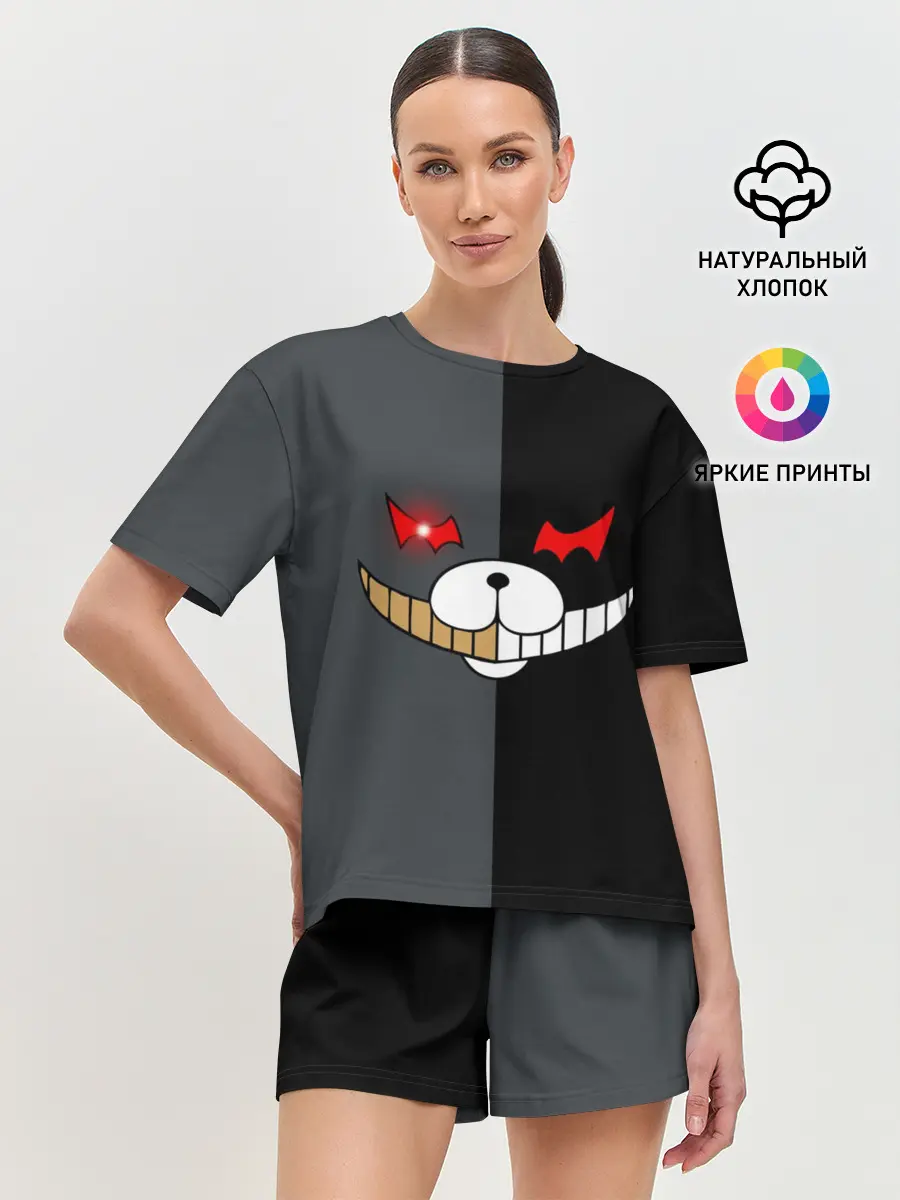 Женская пижама с шортами / KUROKUMA x MONOKUMA