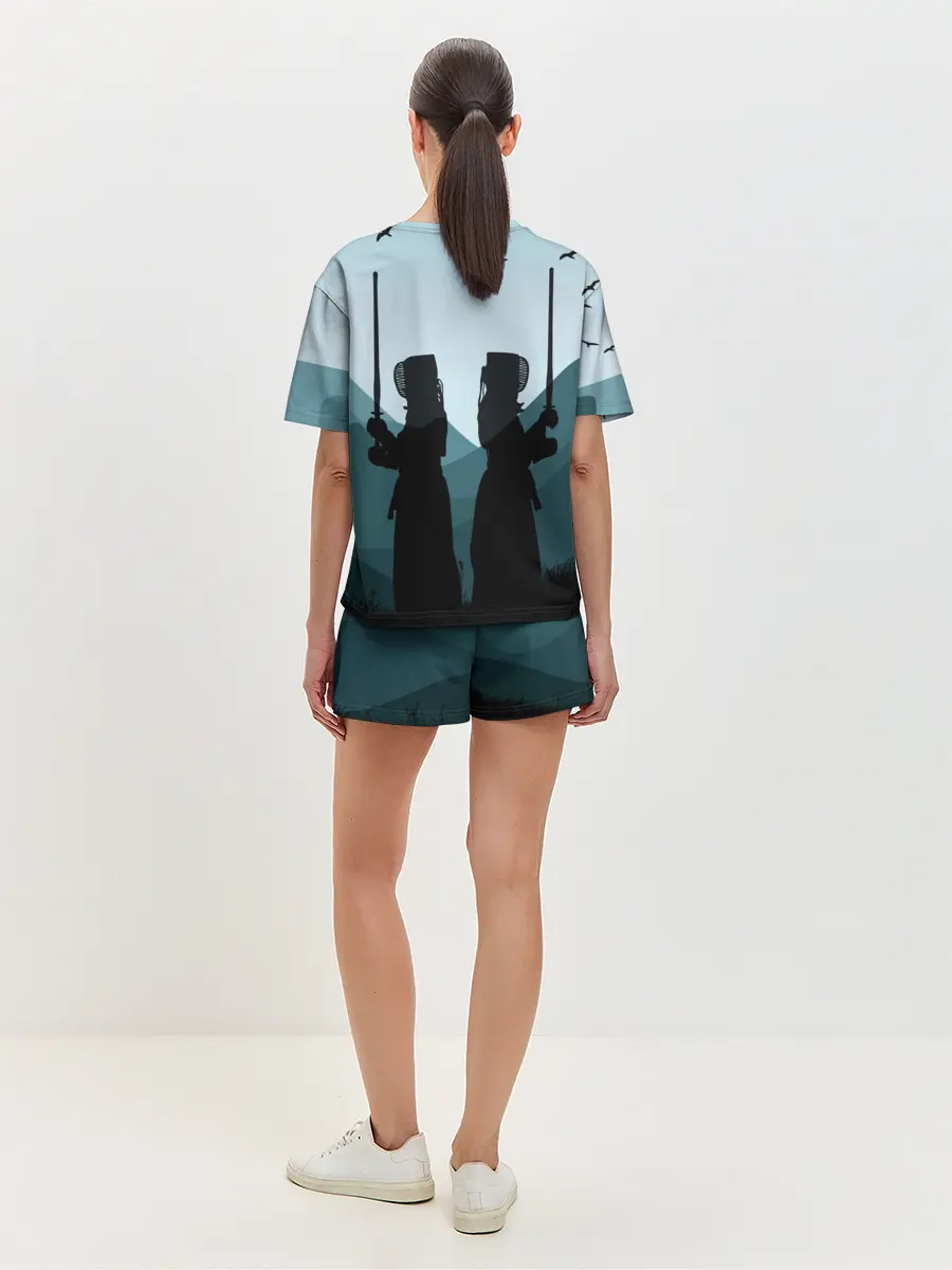 Женская пижама с шортами / Тренировка кендо