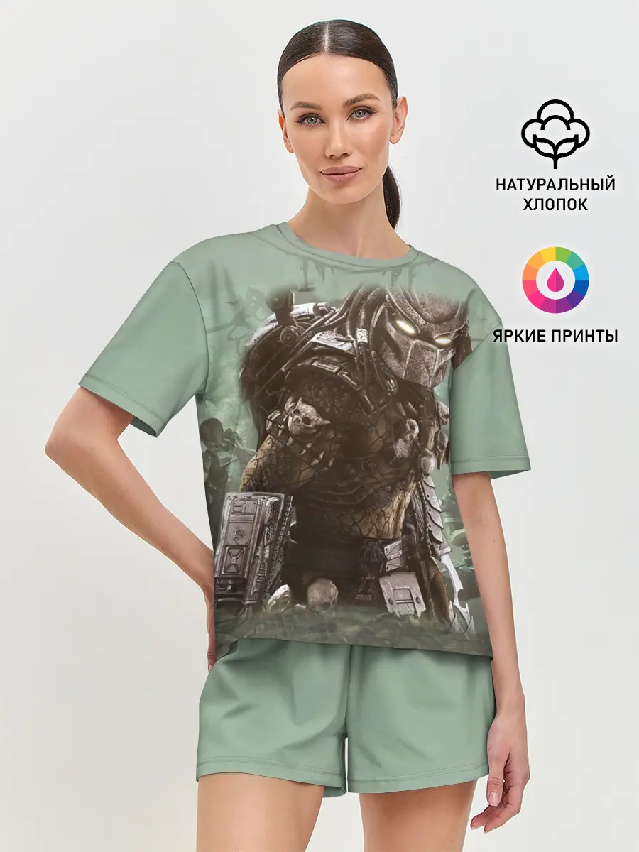 Женская пижама с шортами / Хищник