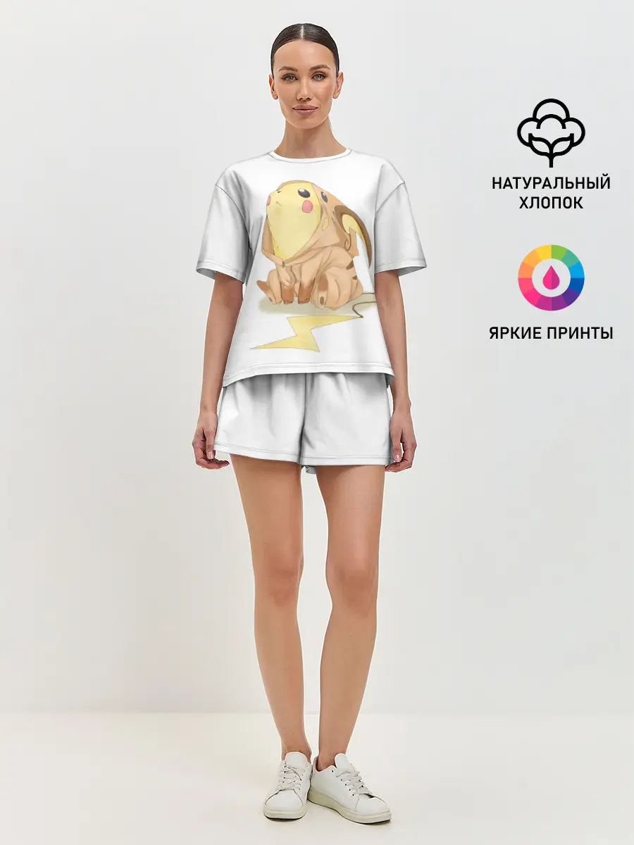 Женская пижама с шортами / Милые покемоны