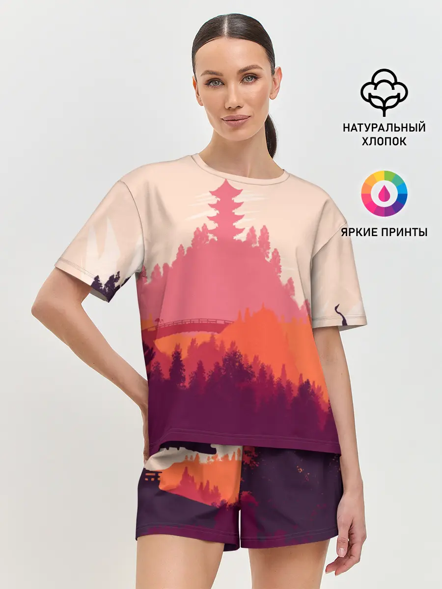 Женская пижама с шортами / Firewatch