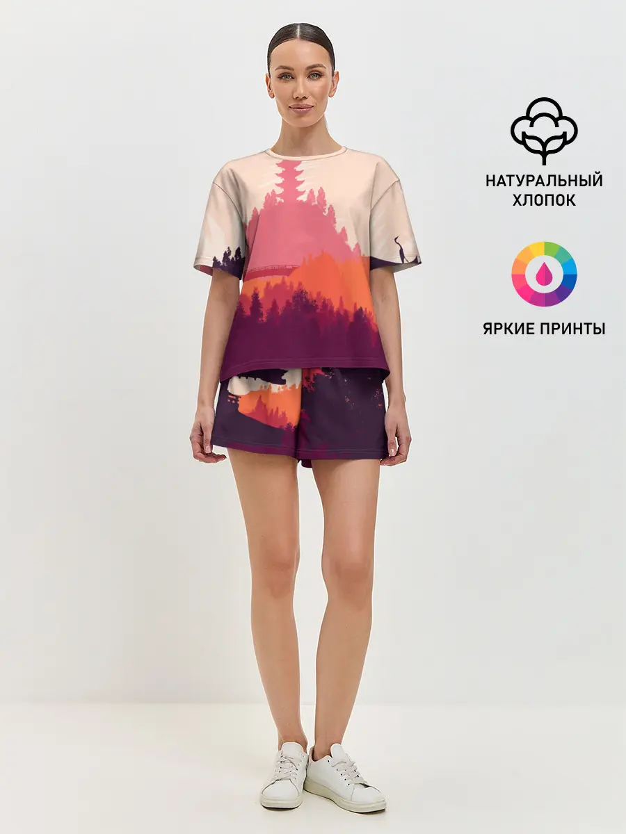 Женская пижама с шортами / Firewatch