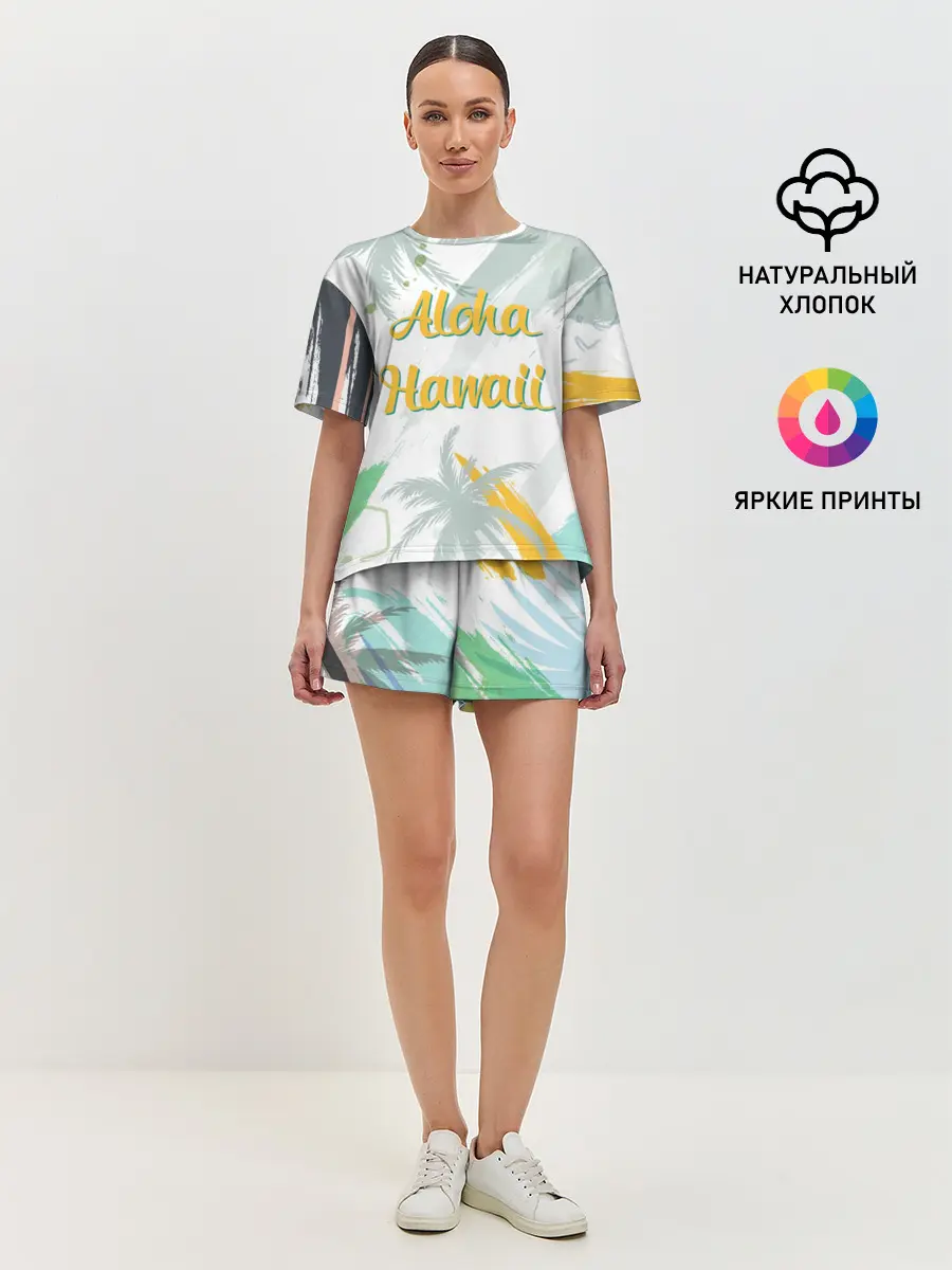 Женская пижама с шортами / Aloha Hawaii