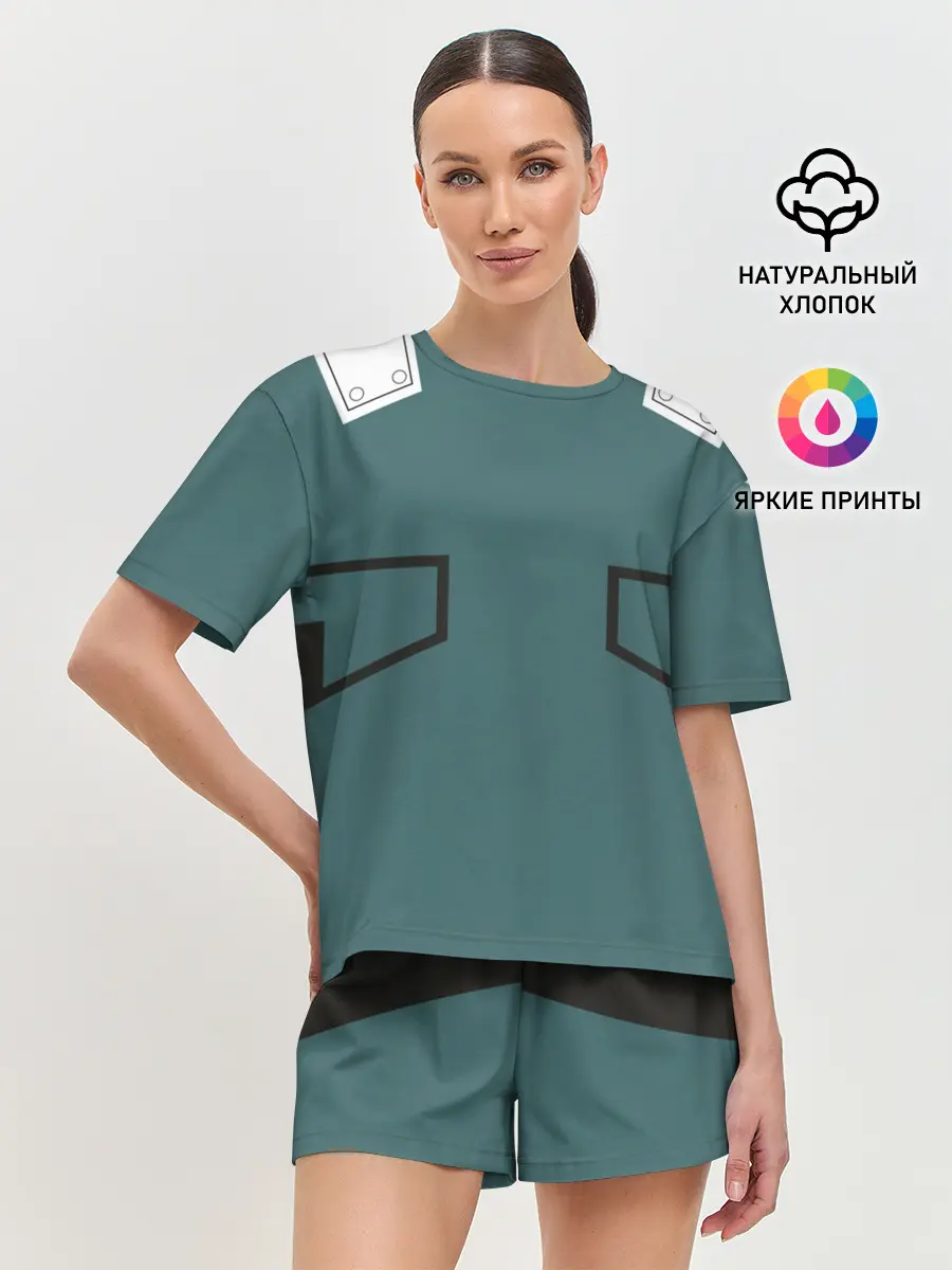 Женская пижама с шортами / боевой костюм