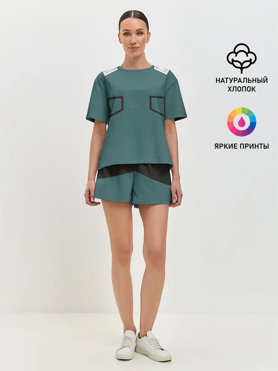 Женская пижама с шортами / боевой костюм