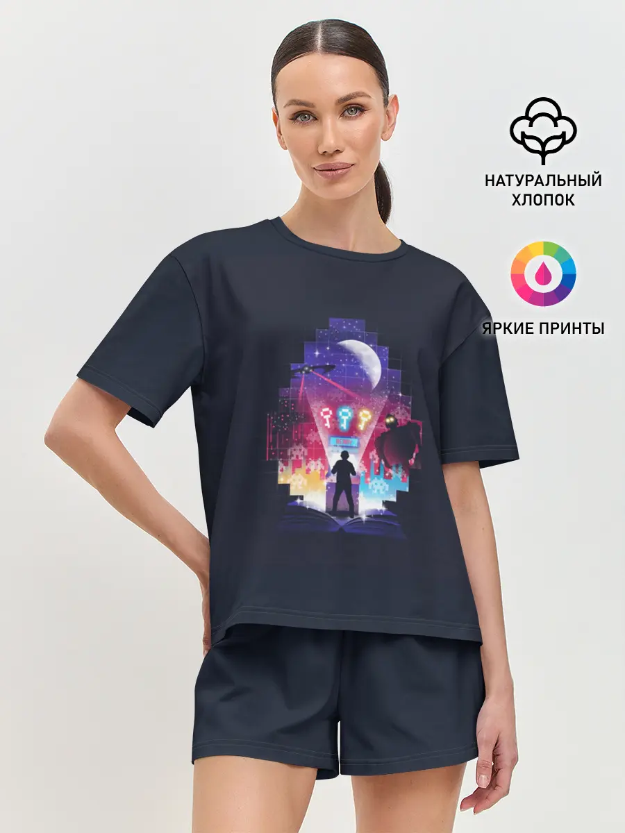 Женская пижама с шортами / Easter egg