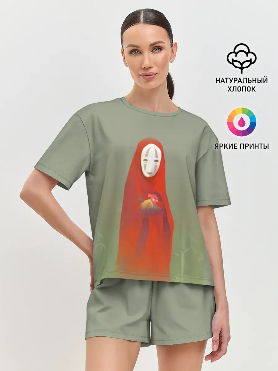 Женская пижама с шортами / Каонаси с петухом