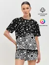 Женская пижама с шортами / Шестеренки