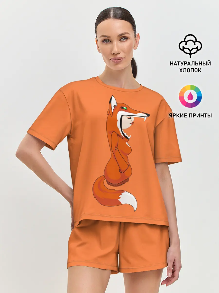 Женская пижама с шортами / Барышня Лиса