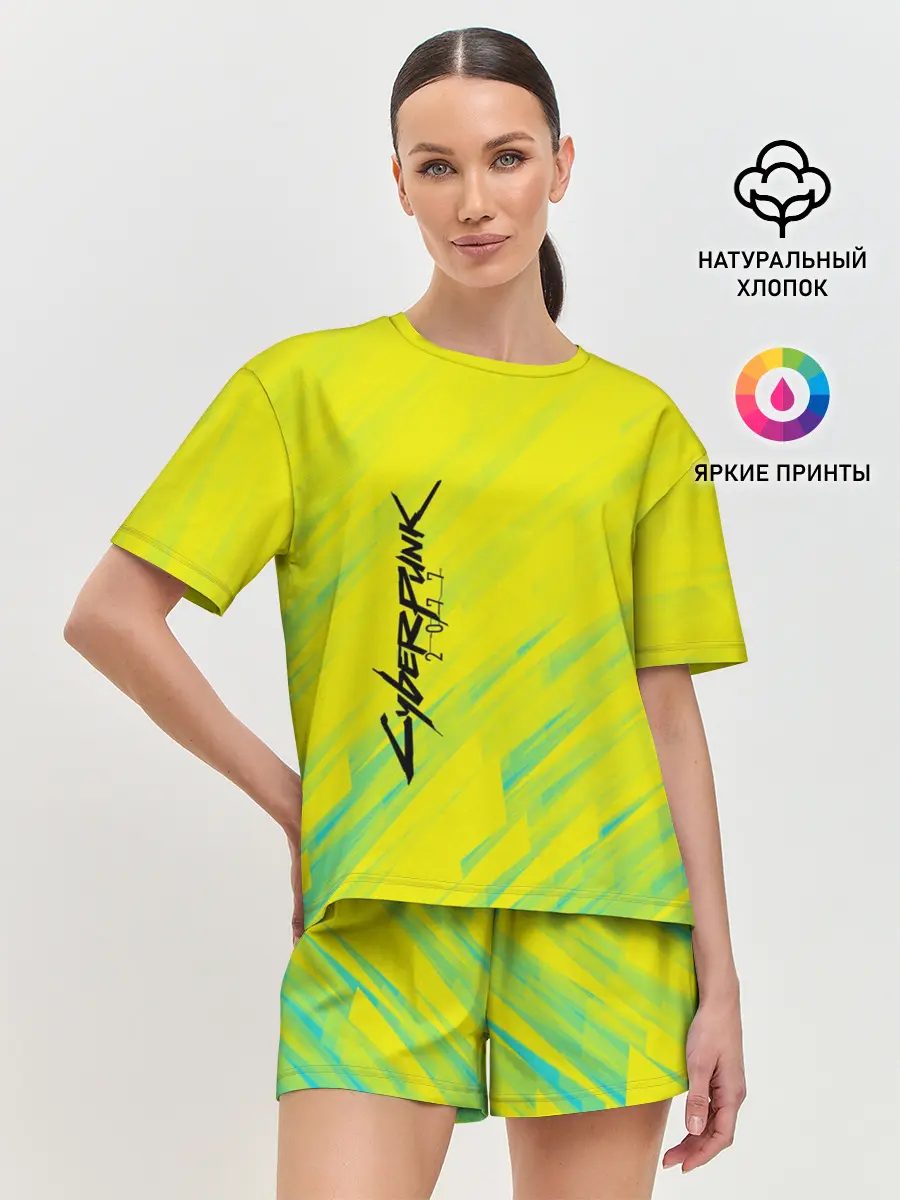 Женская пижама с шортами / CYBERPUNK 2077 | КИБЕРПАНК 2077