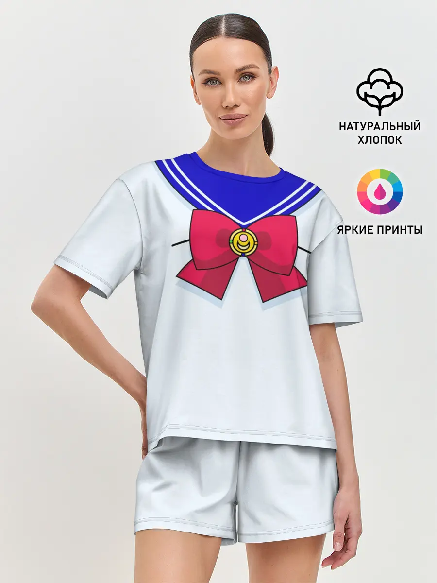 Женская пижама с шортами / Матроска