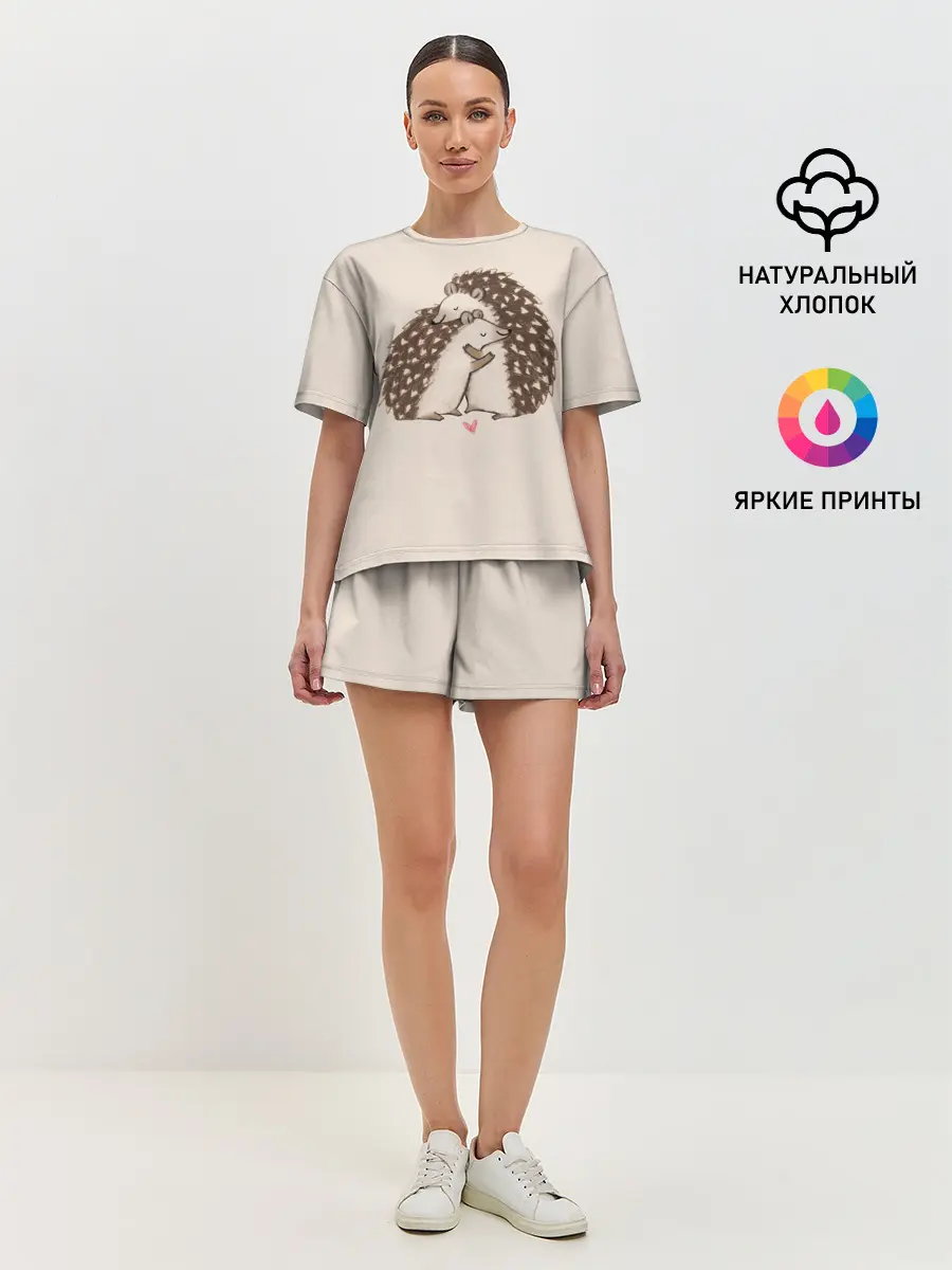 Женская пижама с шортами / Любовь Ежиков
