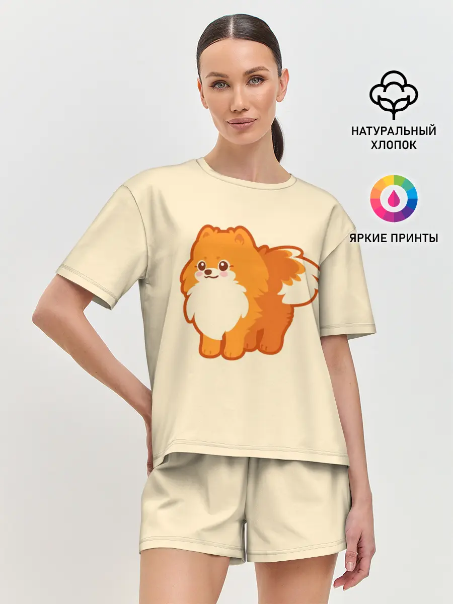 Женская пижама с шортами / Шпиц