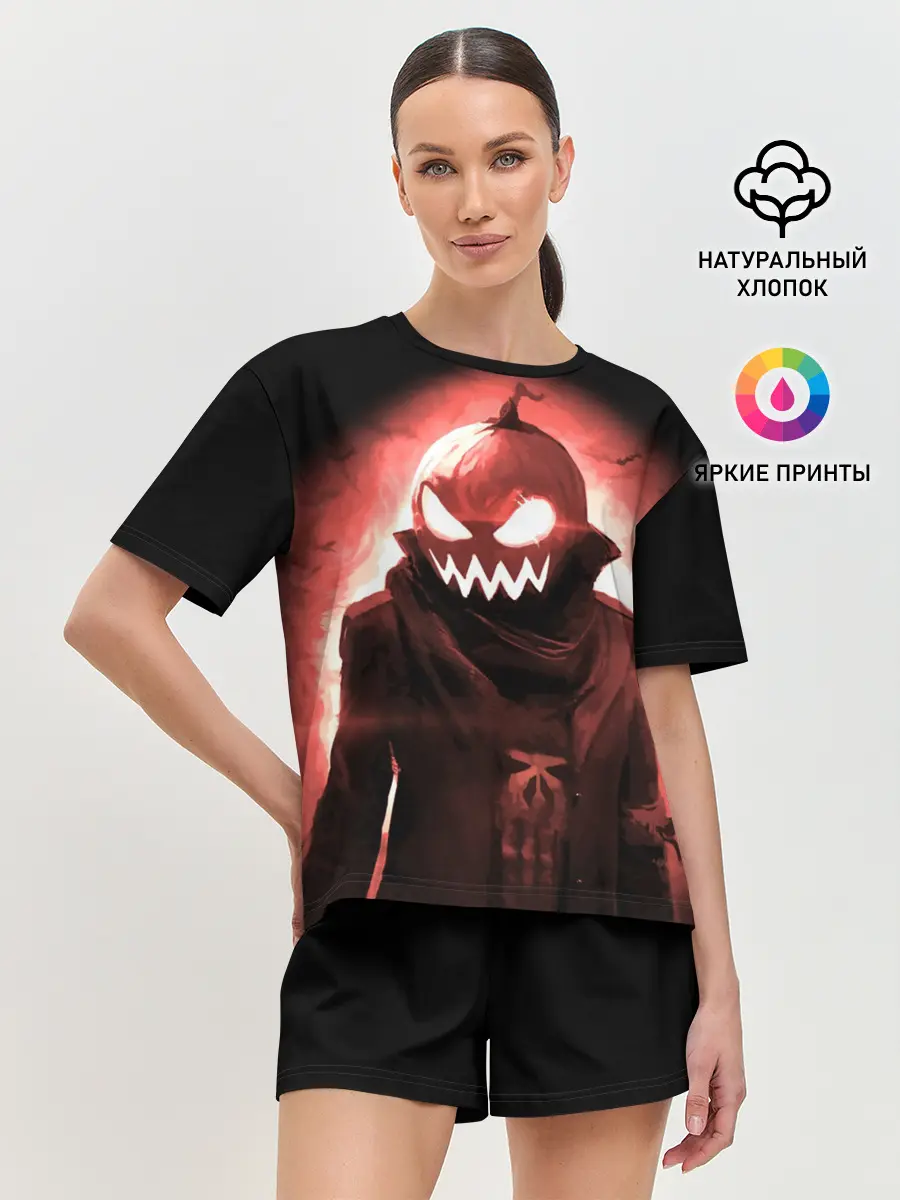 Женская пижама с шортами / Тыква