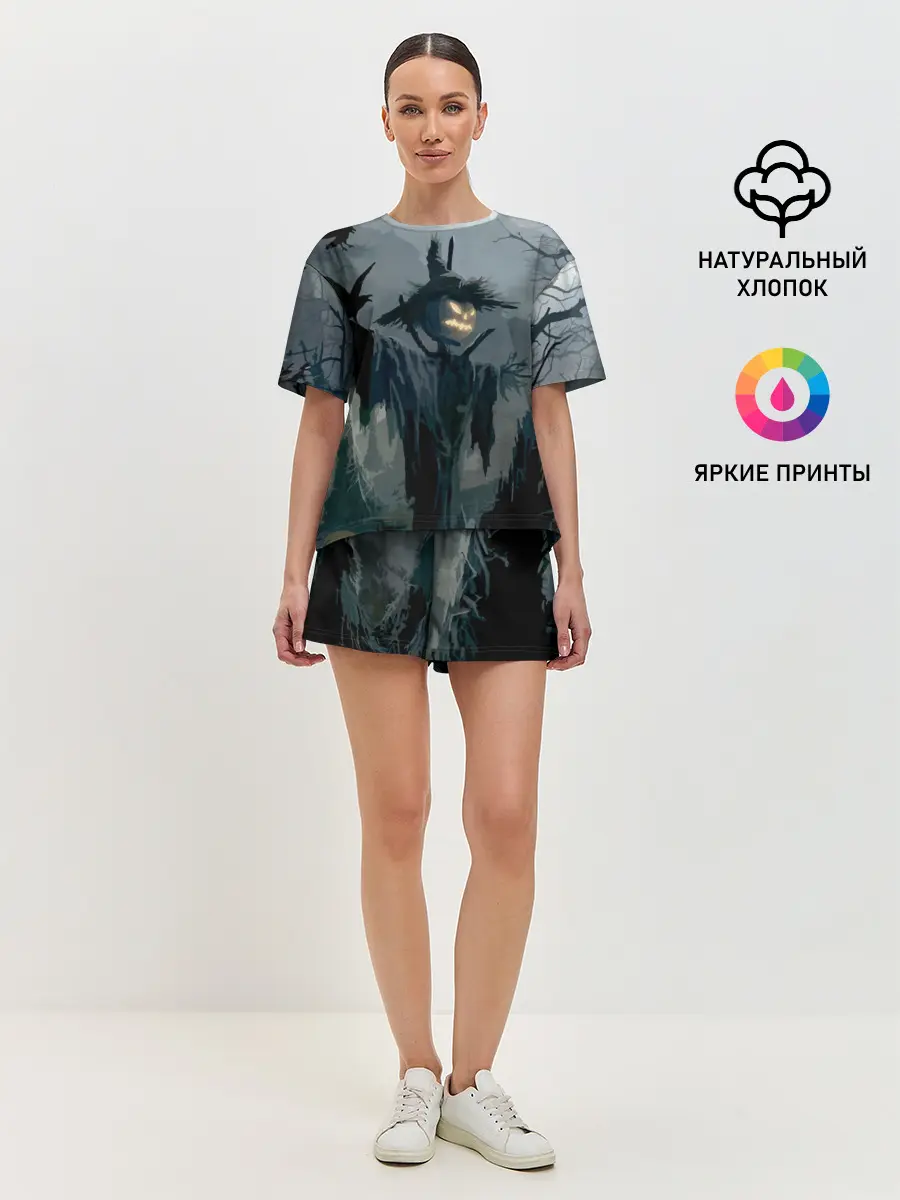 Женская пижама с шортами / Halloween