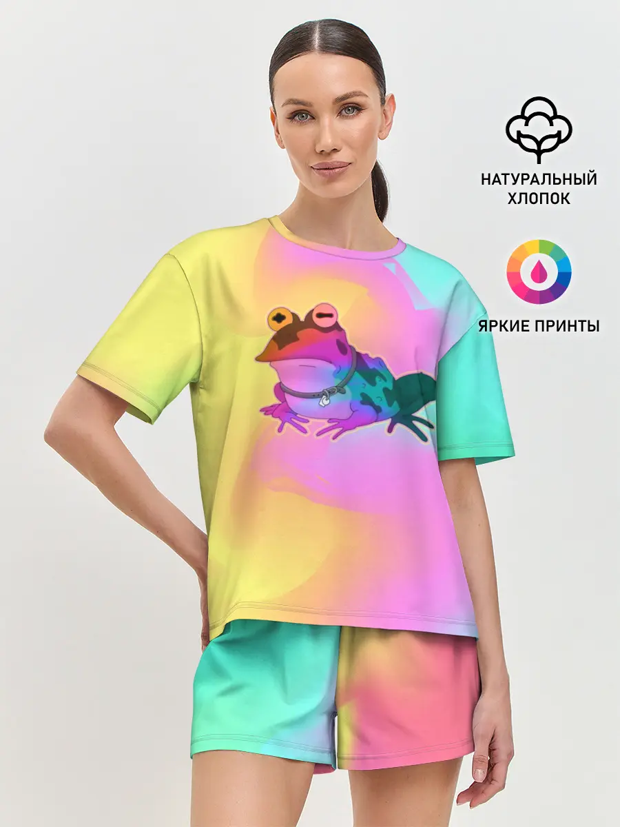 Женская пижама с шортами / Кислотная Гипножаба