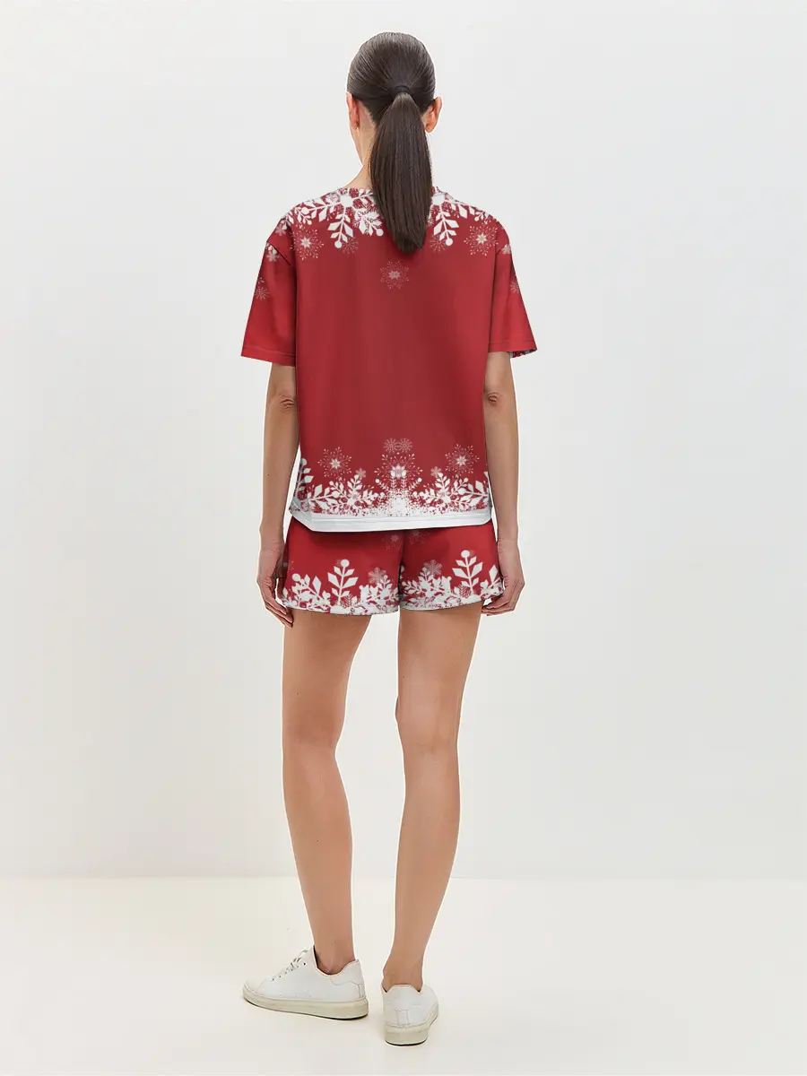 Женская пижама с шортами / BTS праздничный