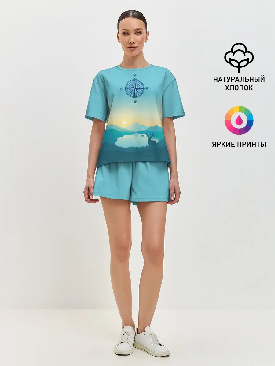 Женская пижама с шортами / туризм