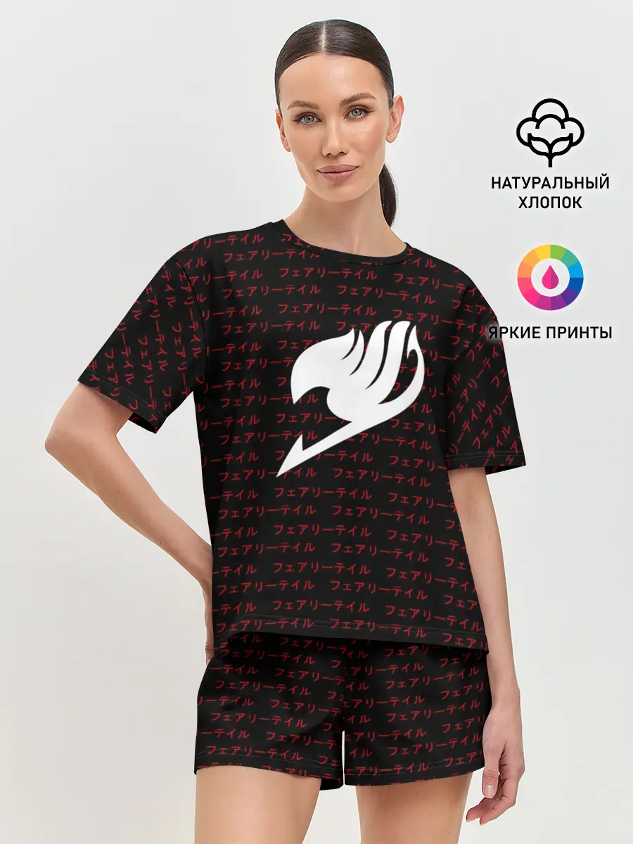 Женская пижама с шортами / Лого Фейритейл белое