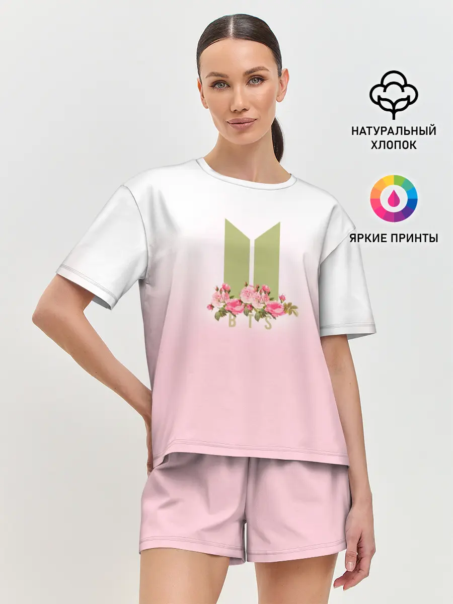 Женская пижама с шортами / BTS