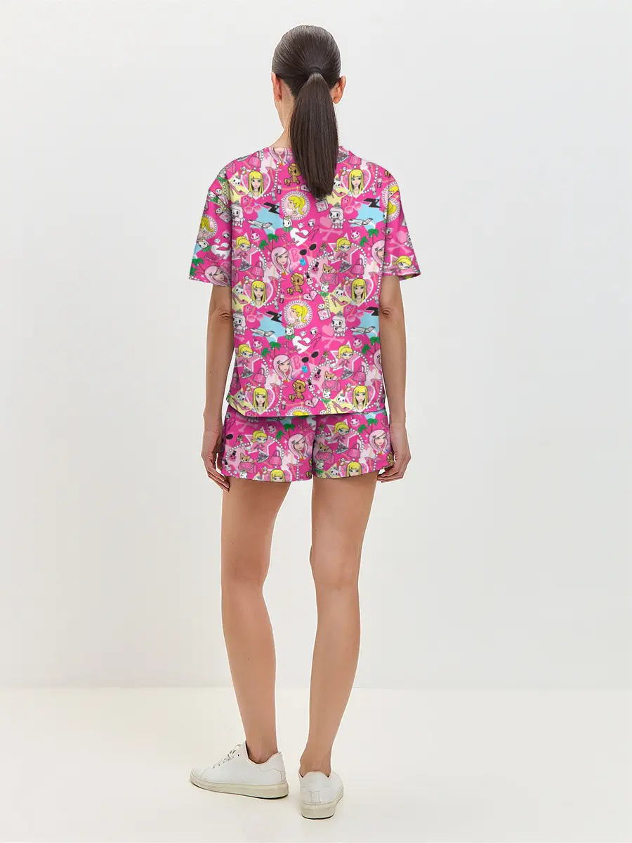 Женская пижама с шортами / Barbie and Tokidoki