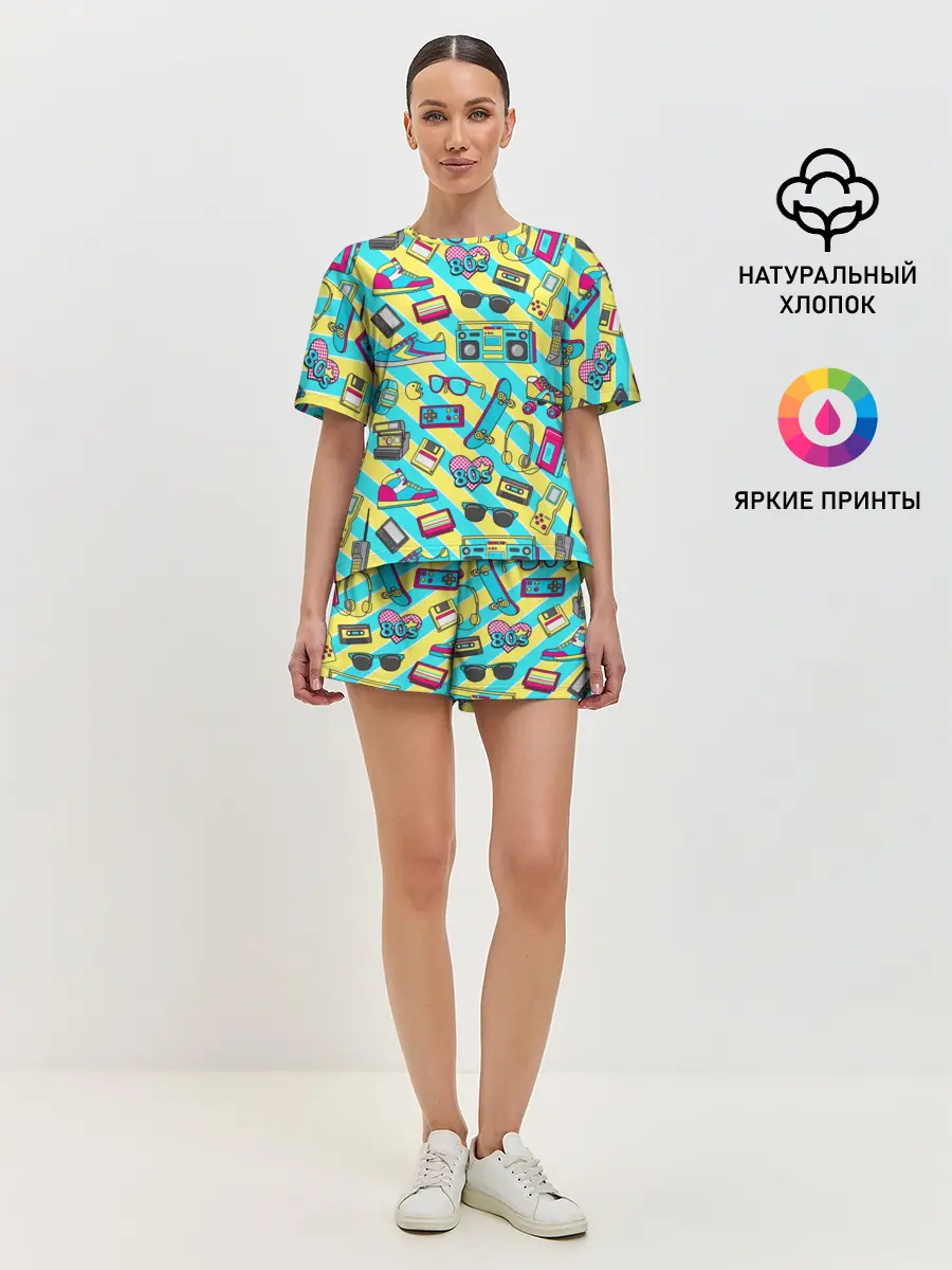 Женская пижама с шортами / 80-е