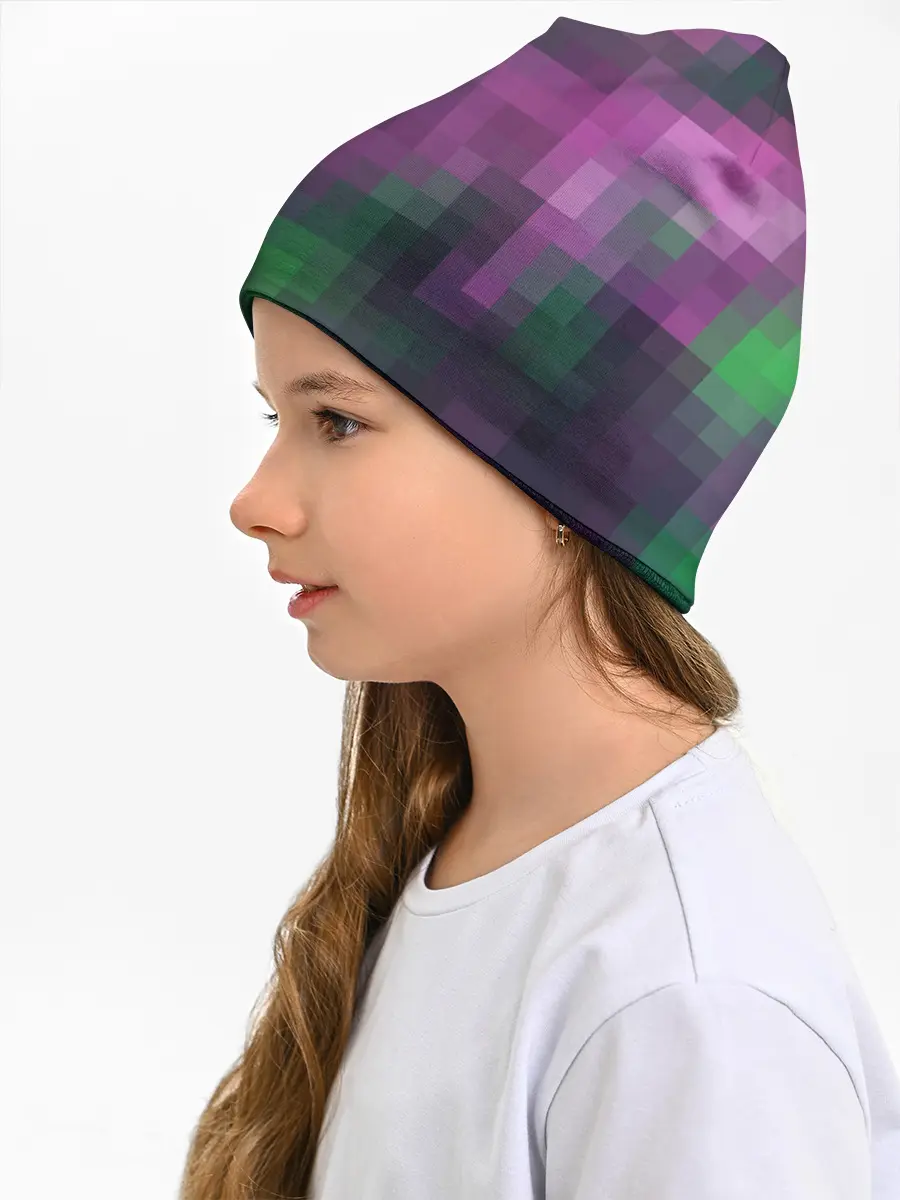 Детская шапка / Разноцветный геометрический уз