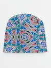 Детская шапка / Серо-синий абстрактный узор