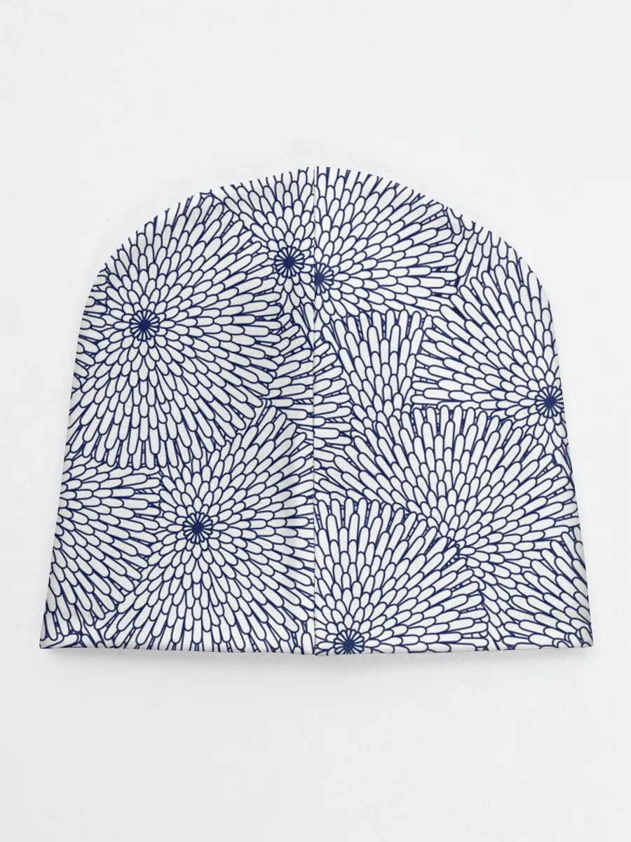 Детская шапка / БЕЛЫЕ ХРИЗАНТЕМЫ | ПАТТЕРН