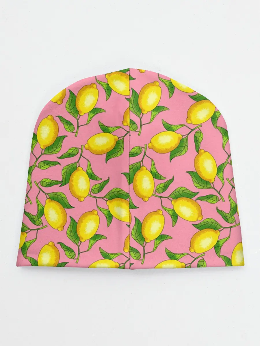 Детская шапка / Лимоны паттерн