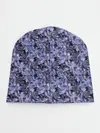Детская шапка / Сине-фиолетовый цветочный узор