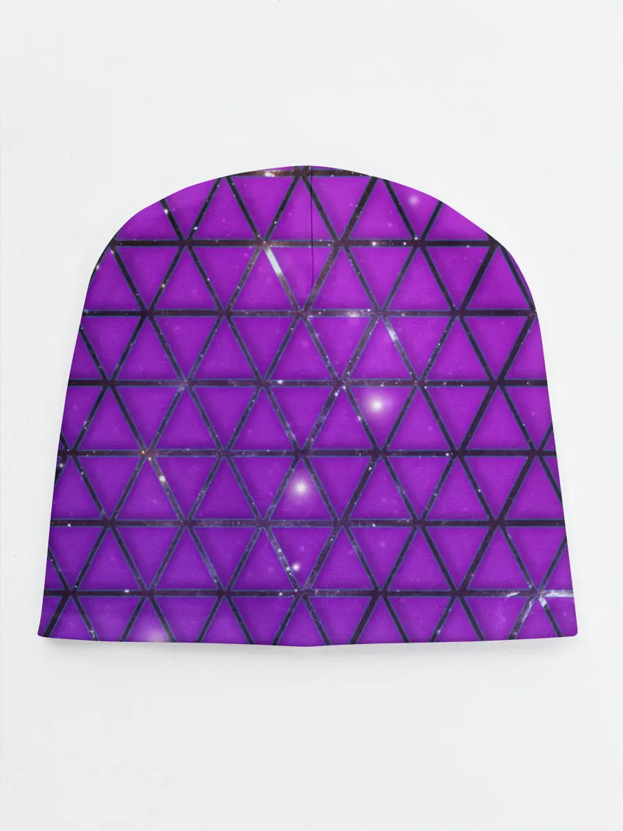 Детская шапка / Фиолетовые треугольники