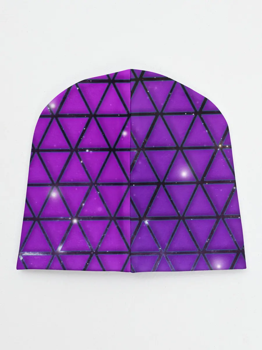 Детская шапка / Фиолетовые треугольники