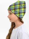 Детская шапка / Крупный клетчатый косой узор