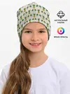 Детская шапка / Узор ретро Ананасы