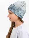 Детская шапка / Синие листья