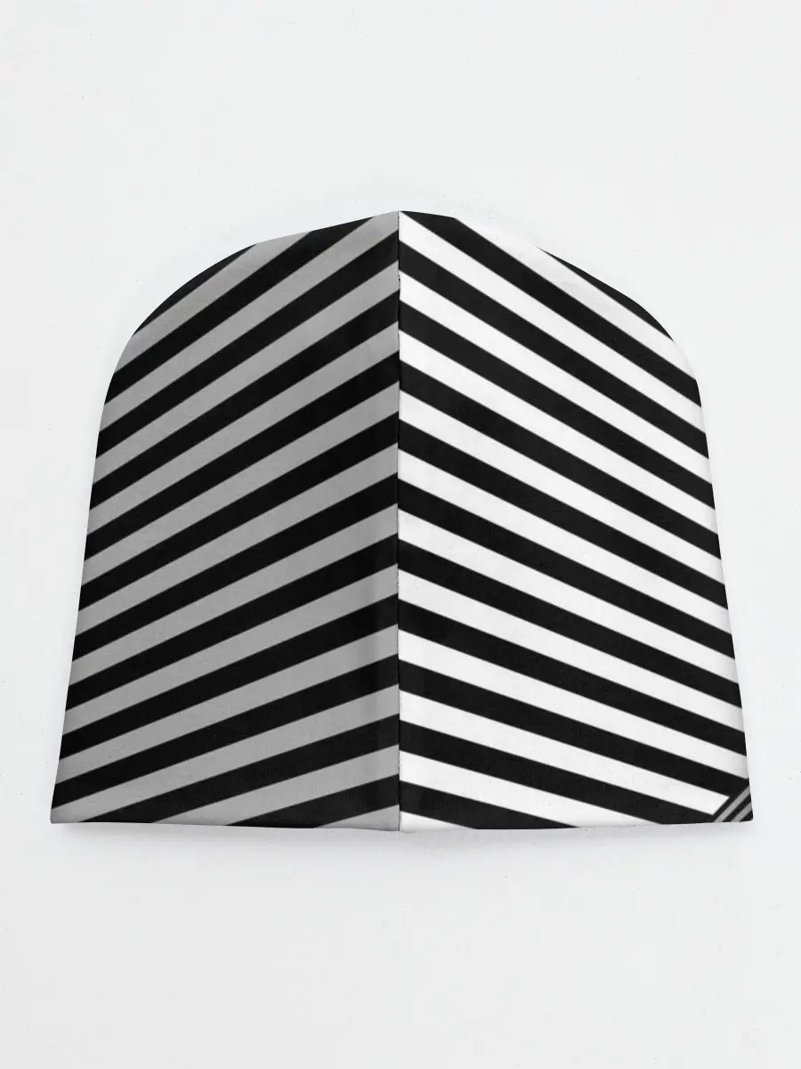 Детская шапка / Полосатый комбинированный узор