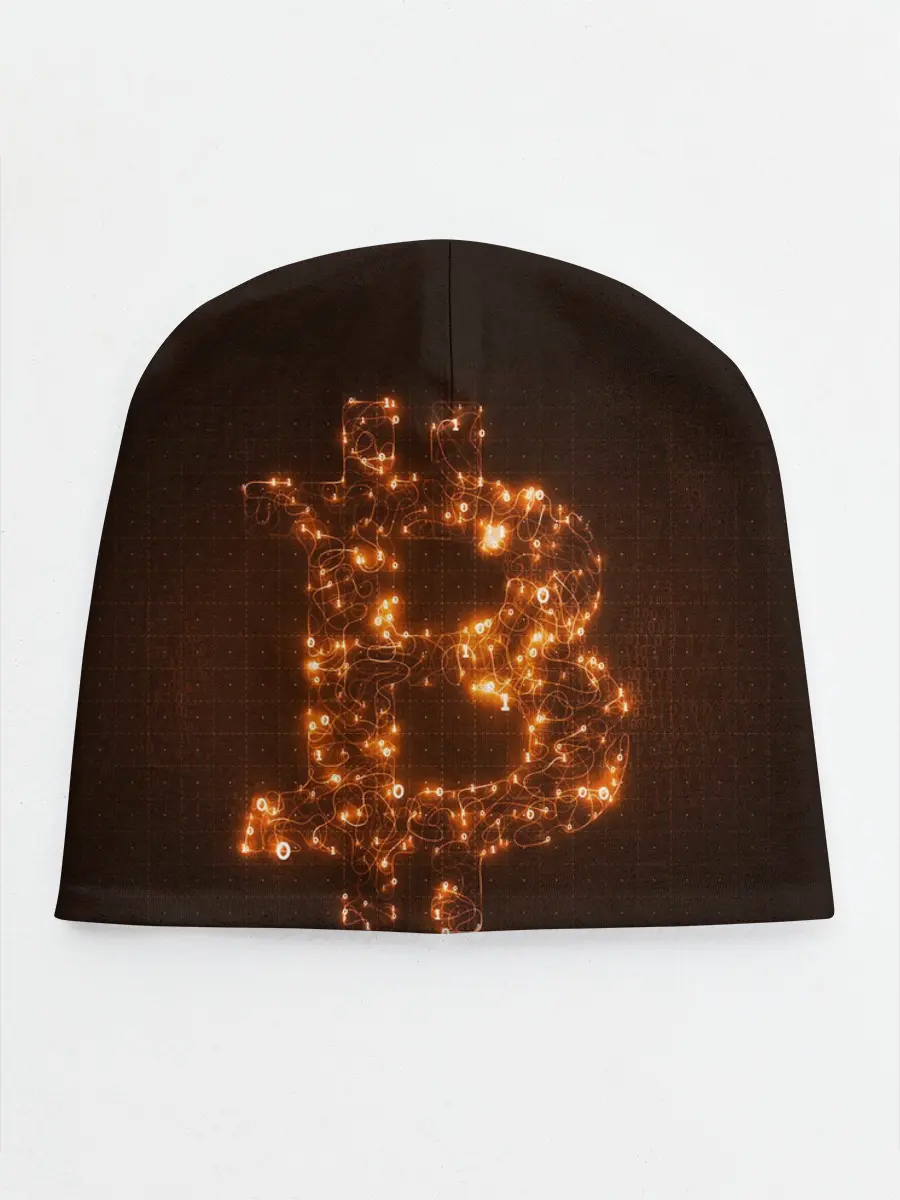 Детская шапка / СВЕТЯЩИЙСЯ BITCOIN