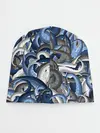 Детская шапка / Синий камуфляж с щупальцами