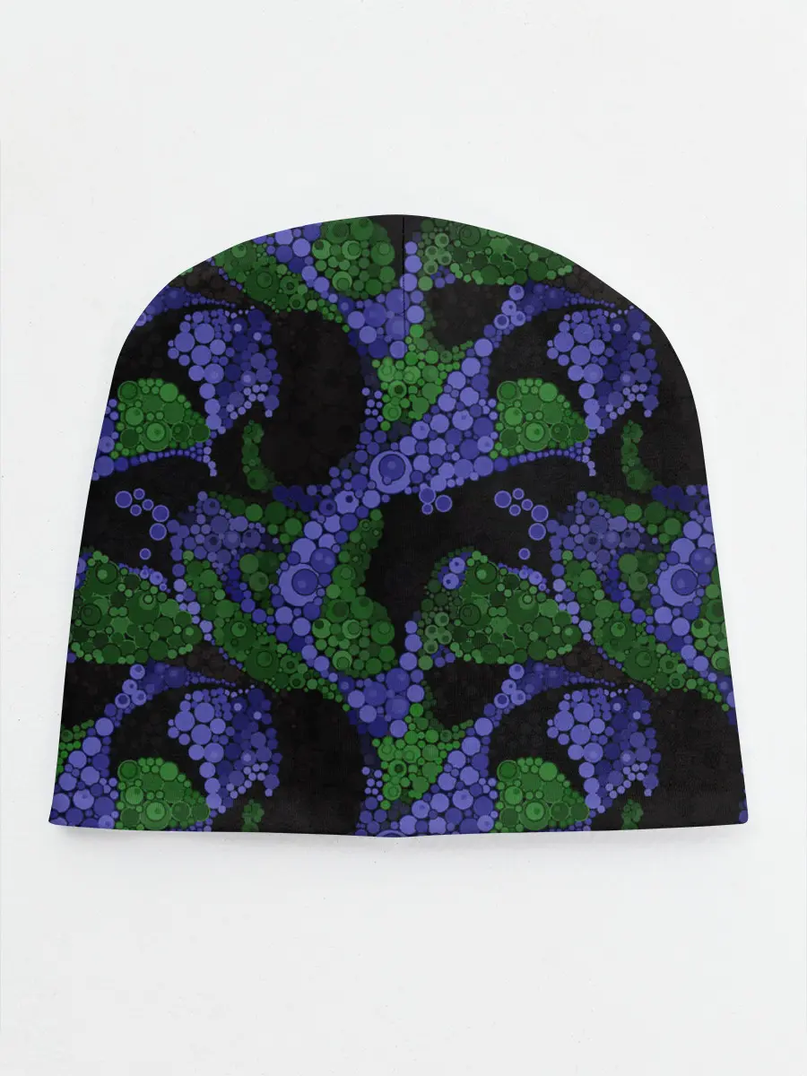 Детская шапка / Абстрактный темный в горох