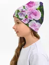 Детская шапка / Цветы Розовые Розы красками