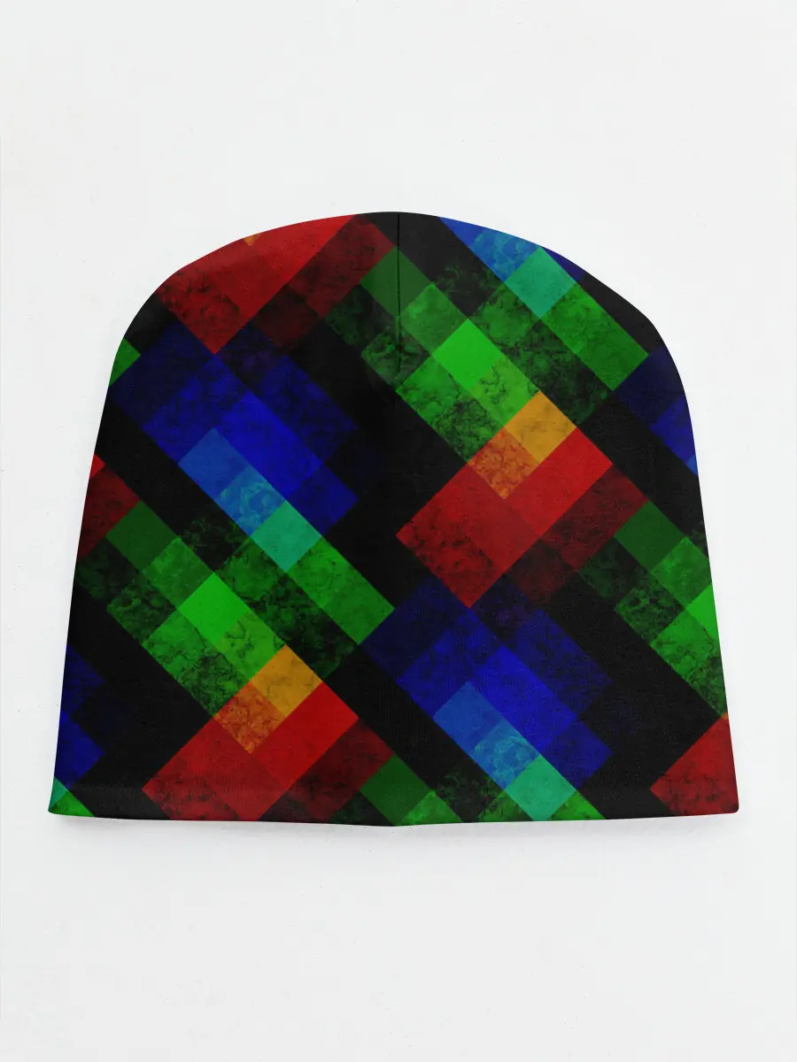 Детская шапка / Разноцветный мраморный узор